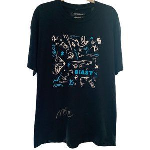 Men's Mr Beast X-Large Black 1,000,000 Subscribers Livestream Signed T-Shirt EUC